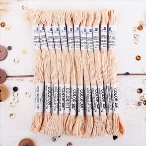 12 Skeins ThreadArt Premium Egyptian Long Fiber Cotton Embroidery Floss | Dark Antique Grey | 6 Strand Divisible Thread 8.75yds Each For Hand Embroidery, Friendship Bracelets, Cross stitch and Crafts
