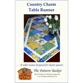The Pattern Basket Country Charm Table Runner Quilt Pattern 19 inch by 53 inch