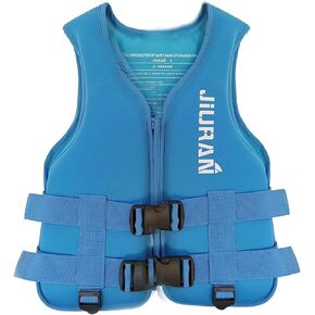 huraty Adjustable Floating Swim Vest, Unisex Boating Vest Front Zipper, Teenager Swim Jacket for Safety Outdoor Water Sports Buoyancy Vest