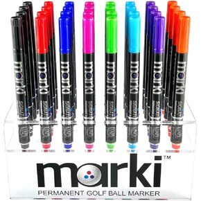 marki Permanent Golf Ball Marker - Designed Specifically for Golfers, 8 Bold Colours (Pink)