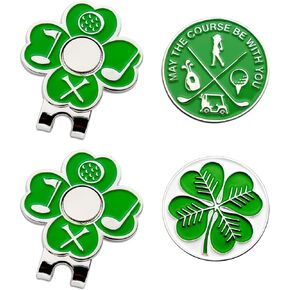 CoverMay Clover Golf Hat Clips and Balll Markers