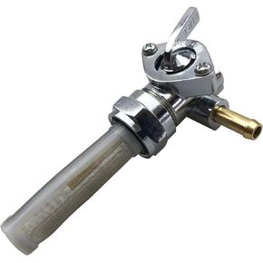 22mm Filtered Petcock 90 Degree Elbow Fuel Shut Off Valve Replacement for 62168-81 Fit for Harley Davidson 1975-2006 For Use with 1/4" ID Fuel Hose - Chrome Plated - Motorcycle Chopper Bobber 22/90 in Saudi Arabia