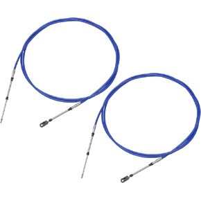 ACROPIX Universal 400cm 13FT 33C/3300 Marine Boat Throttle Shift Control Cable Blue with Fastening Head for Yamaha Outboard Engine - Pack of 2