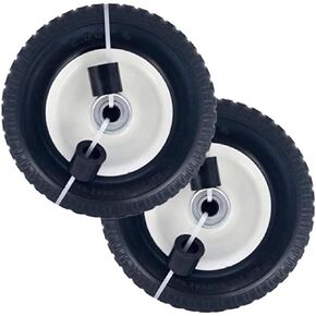 8" Inch Jungle Jim's 2.50-4" Flat Free All Purpose Tires - for Generator, Wagon, Hand Truck, Dolly, Utility Cart Tire on Wheel Assembly