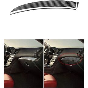winterwell for Infiniti G37 Sedan 2010-2013 Carbon Fiber Black Stickers Car Interior Decorative Accessories (Rear Cup 2Pcs)