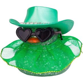MuMyer Car Rubber Duck Ornament Cute Duck Car Dashboard Decoration Accessories with Mini Hat Sunglasses and Skirt for Car Dashboard Decoration Accessories(G2)