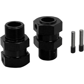 Alloy CNC Rear Wheel Extended Shaft Hex Hub 24mm Black Fit 1/5 HPI RV KM Baja 5B 5T