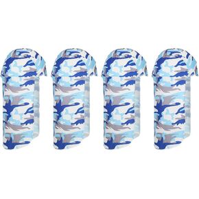 PATIKIL Hard Hat Sun Shade, 4 Pack Cooling Skull Cap Quick Dry Neck Shade Cap Elastic Sun Hats for Men Women, Camo Sky Blue