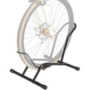 حامل أرضي للدراجة، رف انتظار الدراجة الفولاذي يناسب الدراجات مقاس 16 بوصة - 29 بوصة، منظم تخزين الدراجات للمرآب المنزلي الداخلي والخارجي، حامل دراجة للدراجة الجبلية والطرق، أسود in Kuwait