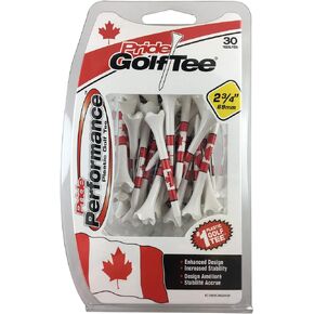 Pride Performance Canadian Flag Golf Tees, 30 Count