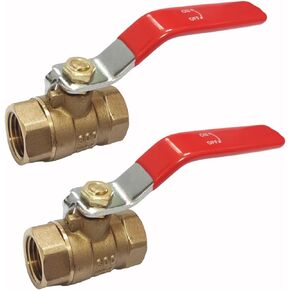 1 Inch Ball Valve NPT Female Threaded Brass Ball Valve, 600 WOG Full Port Forged Brass Body Ball Valve, US Standard Heavy-Duty Water Shut Off Valve-1 Inch (1-Pack)