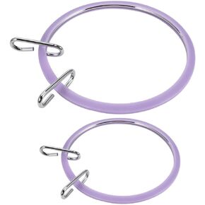 Tofficu 2Pcs Cross Stitch Hoop, Round Plastic Embroidery Hoop, 5inch+7.25inch Small Embroidery Hoop for Embroidery, Craft Sewing and Ornaments