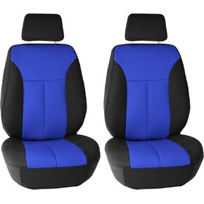 FH Group Front Set غطاء مقعد السيارة من النيوبرين للمقاعد المنخفضة الظهر مع مسند رأس قابل للإزالة، ملاءمة عالمية، متوافق مع الوسادة الهوائية، غطاء مقعد لسيارات الدفع الرباعي والشاحنة، أسود in Kuwait