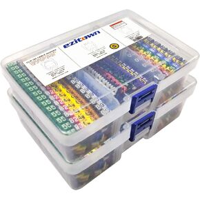 Ezitown 0-9 علامة الكابلات المشفرة KN20 KN40 KN60 نوع معرفات الكابلات نوع المادة POM مجموعة علامات الأسلاك المشهورة قطر 3.0 ~ 10 مم (2200 قطعة في صندوق بلاستيكي) in Kuwait