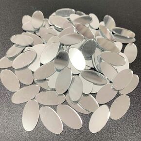 NUO RUI 100 Pcs Mini Oval Shaped Mirror Mosaic Tiles Craft Mirrors