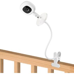 Baby Monitor Mount Compatible with Nanit Pro Smart Baby Monitor & Flex Stand, Flexible Baby Camera Mount for Crib Nursery, Attach Wherever You Want Without Tools or Wall Damage