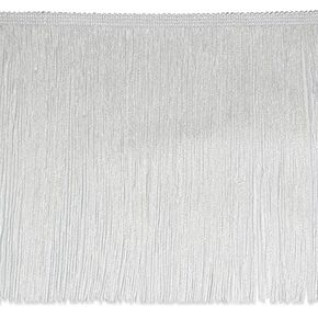 Trims by the Yard 8" Chainette Fringe White | (10 Yard Cut) Trim