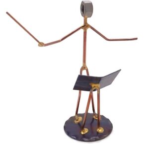 Rock Creek Metal Craft Musical Director Handmade Metal Figurine Hand Welded Metal Art & Recycled Metal Sculptures - Unique Desk Accessories, Medical Office Decor, & Musical Director Gifts
