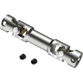 Generic 1/14 RC Driveshafts 1Pcs Metal Alloy Silver 1/14 Drive Shaft Compatible with 1/14 Tamiya Trailer Tractor Truck RC Crawler Car (47-57mm)