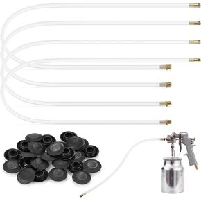 Kittmip 4 Pcs 20.87 Inch Spray Gun Extension Wand and 25 Rust Proof Plugs Spray Gun Flexible PVC Hose Undercoating Spray Gun Kit for Vehicles