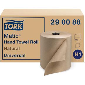 Tork Matic Paper Hand Towel Roll Natural H1, Universal, 100% Recycled Fiber, 6 Rolls x 700 ft, 290088