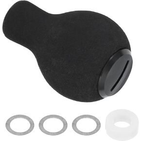 PATIKIL EVA Power Knob, 30mm Round Ultra Light Fishing Reel Rocker Arm Grip Knob for Fishing Reel Replacement Parts, Black