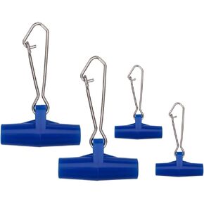Laxygo 30pcs Fishing Sinker Slides with Hooked Snap Fishing Line Connectors with Duo-Lock Snaps