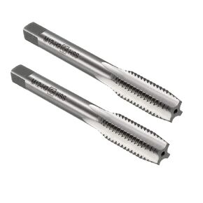 uxcell Metric Machine Tap M16 x 2mm H2 High Speed Steel 4 Straight Flutes Screw Tapping Threading Machinist Repair DIY Tool 2pcs