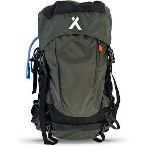 Bear Grylls 30L Hiking Hydration Backpack, Small Day Pack With 2L Water Bladder, Lightweight and Perfect for Camping, Running, Cycling, Mountain Biking, Skiing, Snowboarding For Men and Women - Black