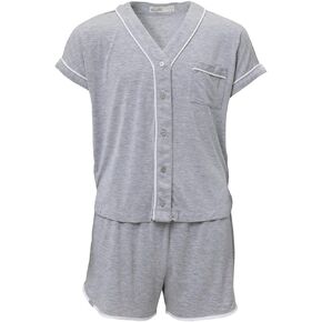 Barefoot Dreams Girls Malibu Collection Youth Soft Jersey Piped Pajama Set