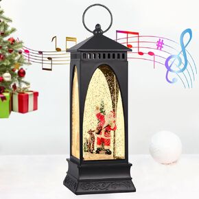 كرات ثلج عيد الميلاد، فانوس كرة ثلج يسوع، كرة ثلج ميلاد يسوع المسيح المضيئة اللامعة مع موسيقى ومؤقت، زينة عيد الميلاد الموسيقية USB وتعمل بالبطارية للمنزل
