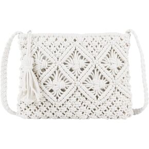 LUI SUI Women’s Handwoven Crossbody Purse Summer Beach Clutch Purses Woven Handmade Shoulder Handbag