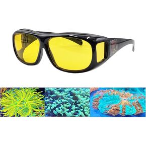 TUBeauty UV Coral Reef Viewing Glasses for Saltwater Aquarium, Reef Tank | UV Glass for Coral Reef Tank | Coral Glass Lens Filter for Professional Photography