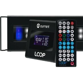 CURRENT USA 48-60" Inch Orbit Marine IC LED Saltwater Reef Marine Aquarium Light | 24 Hour IR Lighting & eFlux Wave Pump Control | Adjustable Color Spectrum for Fish Tank (4107)