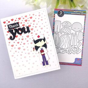 1pc Doctor Hospital Doll Dies Metal Cutting Die Cut for Paper Craft Handmade Card Making Greeting Cards Decoration Alina Craft Art Template