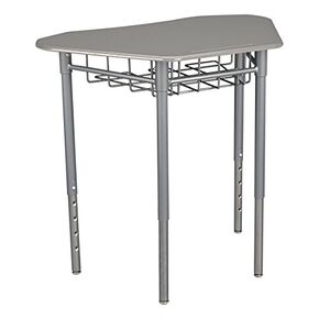 Learniture Hex Collaborative Desk with Wire Box, 31" W x 21" D, Cosmic Strandz, LNT-INM1033CSWBB-SO (Pack of 2)