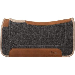 Weaver Leather Contoured Jute Wool Blend Felt Saddle Pad, 30"x30",Black/Gray