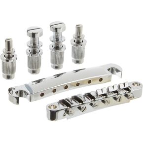 مجموعة واحدة من Lotmusic A0086Lotmusic ABR-1 نمط Tune-o-matic Bridge وقطعة خلفية من الكروم لاستبدال تروس جيبسون ليه بول in Kuwait
