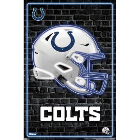Trends International NFL Indianapolis Colts - Neon Helmet 23 Wall Poster, 22.37" x 34.00", Premium Unframed Version