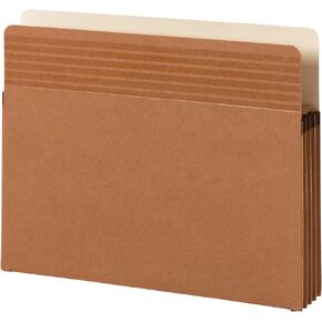 Smead Easy Grip® File Pocket, Straight-Cut Tab, 3-1/2" Expansion, Letter Size, Redrope, 25 per Box (73208)