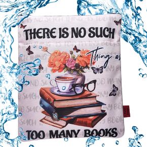 LParkin Book Lover Book Sleeve for Women, Bookworm Librarian Gift, Book Club Reading Lover Waterproof Book Cover, Funny Library Gift, Fabric Book Pouch