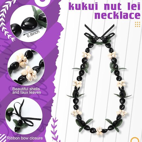 Remuuly 2 Pcs Graduation Leis 2024 Graduation Ribbon Lei Hawaiian Kukui Nut Lei Braided Necklace Beads Necklaces 2024 Graduation Gifts Party Accessories for Women and Men in Saudi Arabia