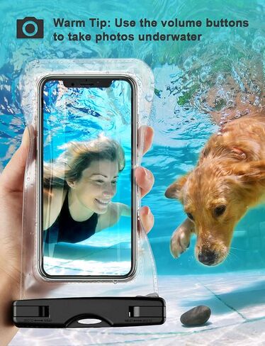 Waterproof Phone Pouch, 2 Pack Waterproof Case Underwater Cellphone Dry Bag, Compatible with iPhone13 12 Pro Max SE 11 Pro Max XS XR 8 7 Galaxy S20 S10 Google up to 7.0", with Lanyard for Swim Travel in Saudi Arabia