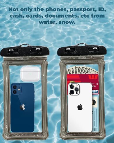 حافظة هاتف عالمية مقاومة للماء متوافقة مع iPhone 15 14 13 12 11 Pro Max Mini Plus، 8 7 6 SE Plus، Galaxy S24 S23 S22 S21 S20، Note 20، Pixel، أي هاتف يصل إلى 7 بوصات (أرجواني) in Kuwait