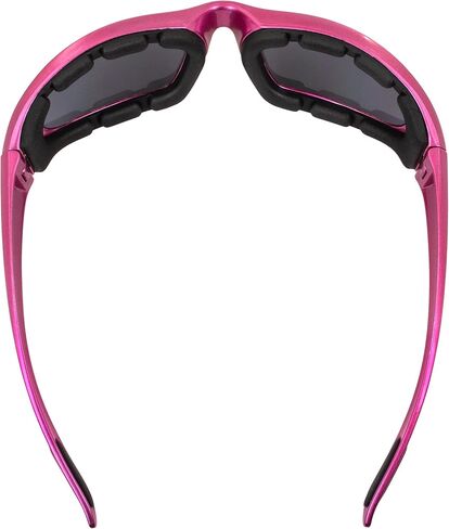 Birdz Eyewear Oriole Anti Fog Padded Motorcycle Sunglasses Scratch-Resistant Pink Frame w/Smoke Lens in Saudi Arabia