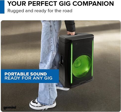 Gemini Sound GD-L215PRO - 1300W Bluetooth PA Speaker with LED Party Lights & 3-Channel Mixer - High-Power 15-Inch Woofer for DJs, Parties, Outdoor Events - User-Friendly Design for Enthusiasts in Saudi Arabia