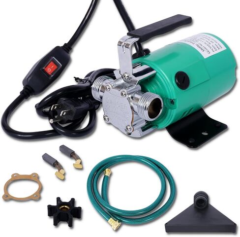Water Transfer Pump, 115V 330 Gallon Per Hour - Portable Electric Utility Pump with 6' Water Hose Kit - To Remove Water From Garden, Hot Tub, Rain Barrel, Pool, Ponds, Aquariums, and More in Saudi Arabia