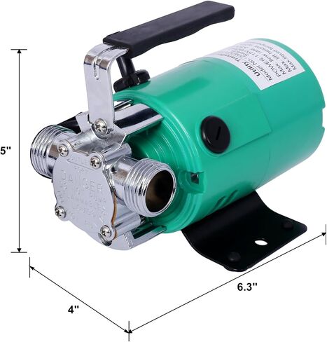 Water Transfer Pump, 115V 330 Gallon Per Hour - Portable Electric Utility Pump with 6' Water Hose Kit - To Remove Water From Garden, Hot Tub, Rain Barrel, Pool, Ponds, Aquariums, and More in Saudi Arabia