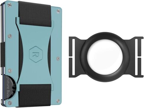 حزمة Ridge EDC: محفظة Ridge Sea Glass Cash Strap للنساء + مجموعة حافظة Airtag - محفظة آمنة ومحمية بتقنية RFID مع حامل بطاقة هوائية وحزام للنقود. in Kuwait