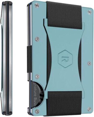 حزمة Ridge EDC: محفظة Ridge Sea Glass Cash Strap للنساء + مجموعة حافظة Airtag - محفظة آمنة ومحمية بتقنية RFID مع حامل بطاقة هوائية وحزام للنقود. in Kuwait